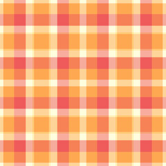 Cover vector textile tartan, birthday card pattern plaid seamless. Quiet check fabric texture background in orange and amber colors.