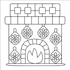 Comfy Patterns Coloring Pages for Adults and Kids, Bold and Easy Coloring Page, Simple and Big Designs, Line Art Victor Illustration, Black and White 