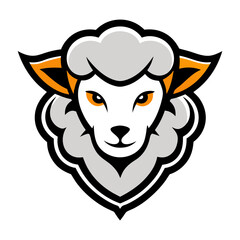 Fototapeta premium Sheep head mascot logo design vector