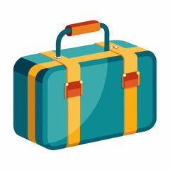 Retro Styled Travel Suitcase Vector Illustration For Vacation And Business Trips