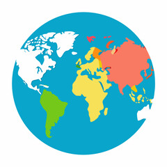 Teal World Map With Country Borders Geographic Illustration