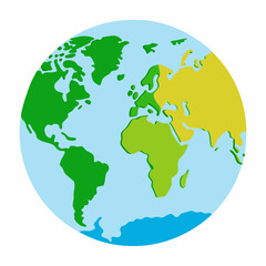 Global Map Highlighting World Regions And Countries With A Teal Shade