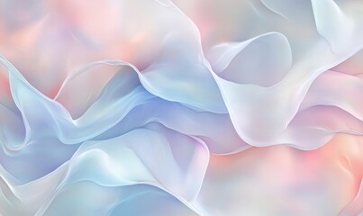 Obraz premium Pastel Dream: Abstract Flowing Fabric in Soft Hues