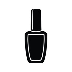 nail polish icon silhouette vector illustration