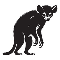 High-quality aye-aye silhouette vector for digital designs, branding, and professional logo applications – aye-aye silhouette – aye-aye vector – aye-aye illustration – silhouette of aye-aye

