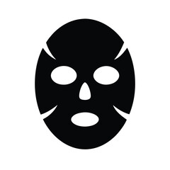 sheet mask icon silhouette vector illustration