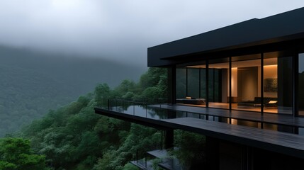 Fototapeta premium Modern Luxury Mountaintop Villa