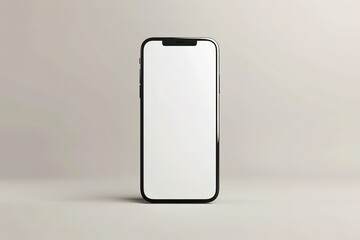 Sleek Mobile Device: Modern smartphone design with a clean white display and dark frame