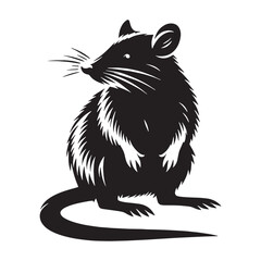 Distinct bandicoot silhouette vector for identity systems – bandicoot silhouette – bandicoot vector – bandicoot illustration – silhouette of bandicoot

