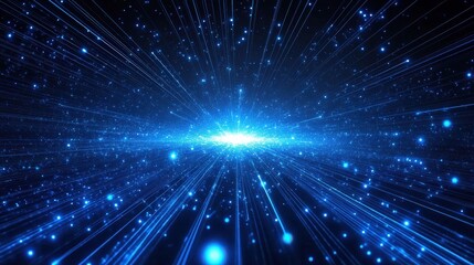 Naklejka premium Cosmic Radiance and Digital Light