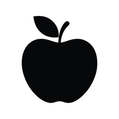apple stencil icon vector illustration
