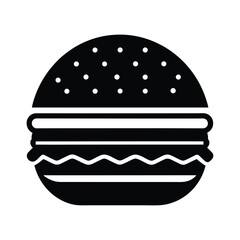 burger stencil icon vector illustration