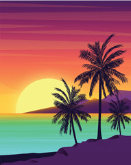 palm trees on the beach