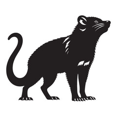 Distinct tasmanian devil silhouette vector for identity systems – tasmanian devil silhouette – tasmanian devil vector – tasmanian devil illustration – silhouette of tasmanian devil


