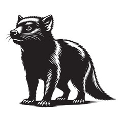 Precision tasmanian devil silhouette vector for branding – tasmanian devil silhouette – tasmanian devil vector – tasmanian devil illustration – silhouette of tasmanian devil

