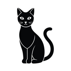 cat stencil icon vector illustration