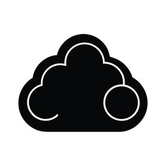 cloud stencil icon vector illustration