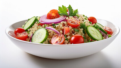 fresh vegetable salad with feta cheese