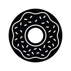 donut stencil icon vector illustration