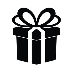 gift box stencil icon vector illustration