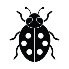 ladybug stencil icon vector illustration