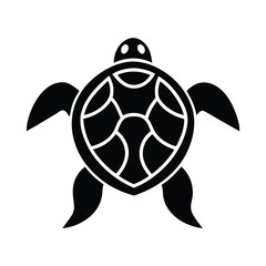 Fototapeta premium turtle stencil icon vector illustration