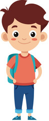 Boy with backpack