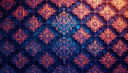 Geometric lace motif, repeating diamond shapes, fine lines , repeating, sharp