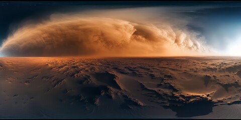 360 degree hdr view of mars landscape