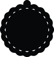 black and white circle of red balls