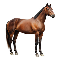 Fototapeta premium brown horse isolated 