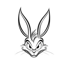 Obraz premium rabbit face with a fearful look 