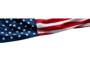 A american flag and us independence day flag on PNG background.