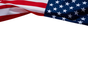 A american flag and us independence day flag on PNG background.