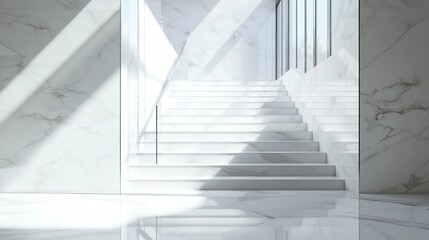 Obraz premium Modern minimalist interior design hallway