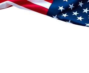 A american flag and us independence day flag on PNG background.