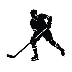 hockey player silhouette vector