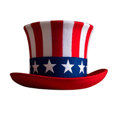 A independence day hat and american flag of us, patriotism independence cap on PNG backgrounds.