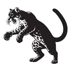Technical ocelot silhouette vector with precise edges for pixel-perfect graphics – ocelot silhouette – ocelot vector – ocelot illustration – silhouette of ocelot

