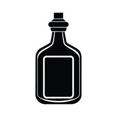 cheek stain bottle stencil icon vector illustration