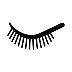 lash comb stencil icon vector illustration