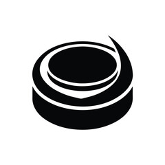 Sleek Hockey Puck Logo