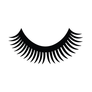 lash curl stencil icon vector illustration