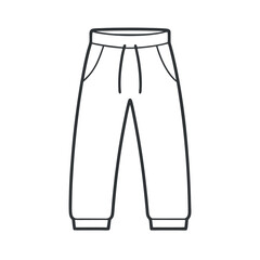 Sweatpants Outline Vector