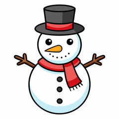 snowman with broom