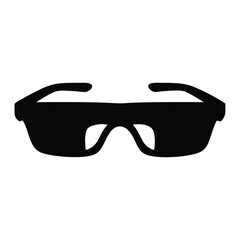 Stylish black sunglasses silhouette with a modern, sleek design and bold aesthetic