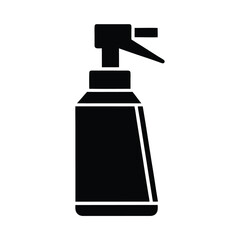 tanning spray bottle stencil icon vector illustration