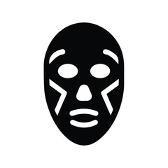 thermal facial mask stencil icon vector illustration