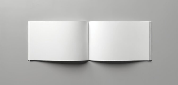 Blank A4-sized bi-fold brochure mockup with front page, inside spread. Perfect for graphic design, product presentations, business, marketing, advertising. Horizontal, white booklet with copy space