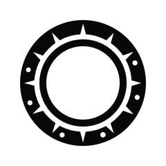 beauty ring light stencil icon vector illustration